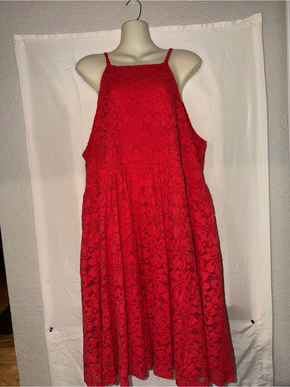 torrid Red Lace Halter Midi Dress